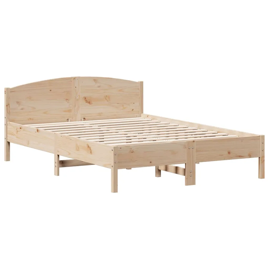 Cadre de lit sans matelas 160x200 cm bois massif de pin - 7