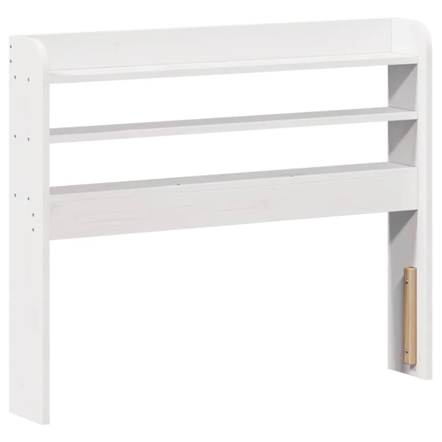 Cadre de lit avec tête de lit blanc 90x200cm bois de pin massif - 6