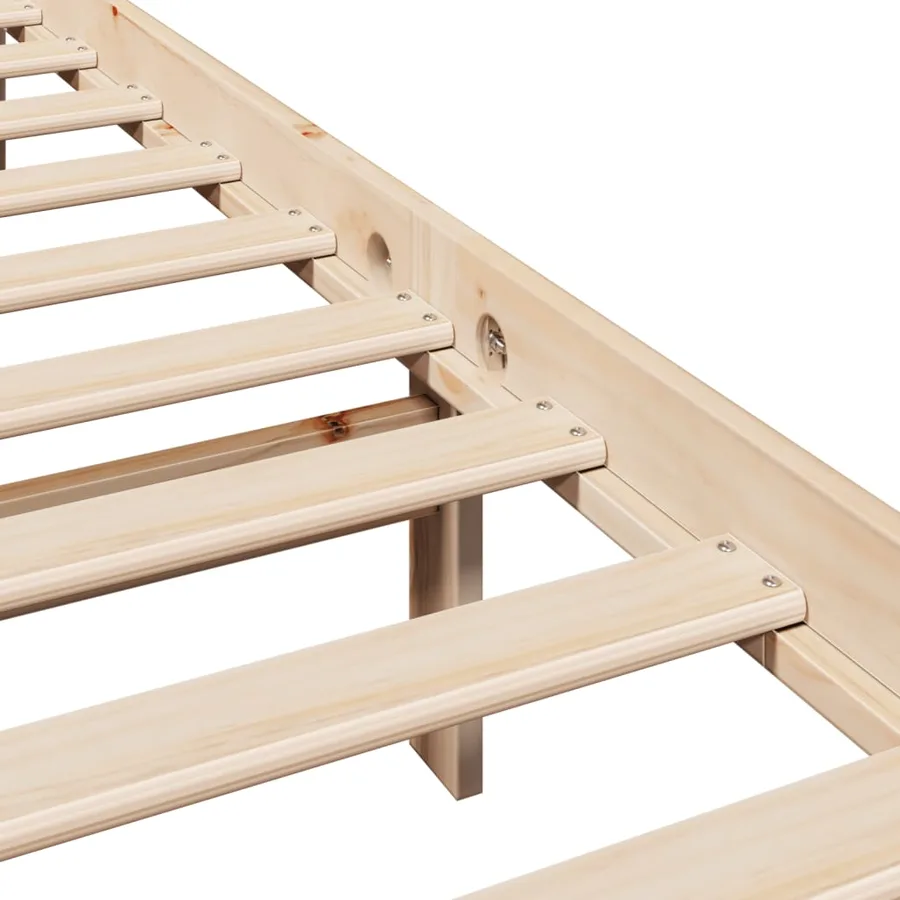 Cadre de lit sans matelas 120x190 cm bois de pin massif - 10