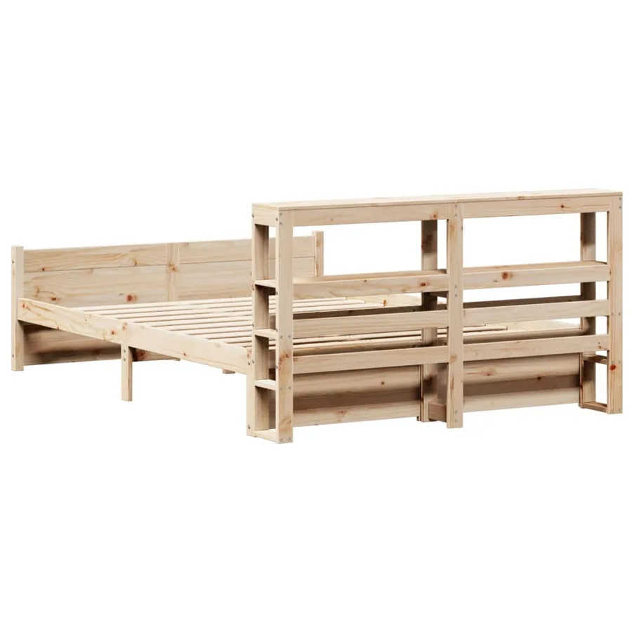 Cadre de lit avec tête de lit sans matelas 120x200 cm - 8