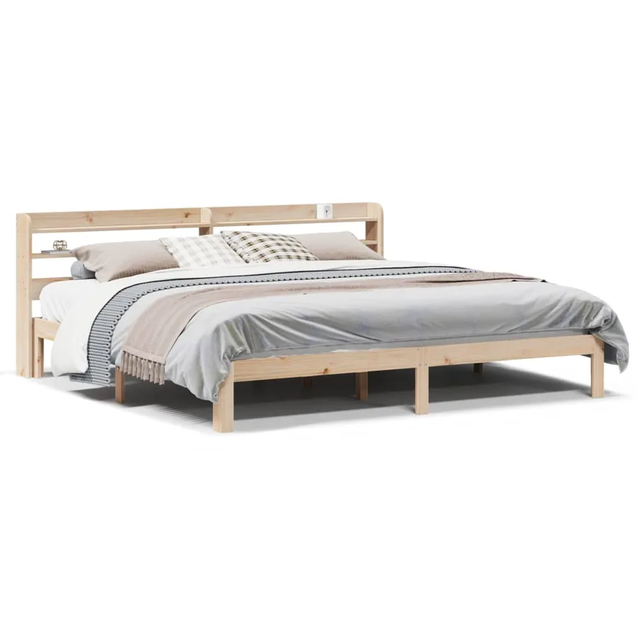 Cadre de lit avec tête de lit sans matelas 180x200 cm - 2