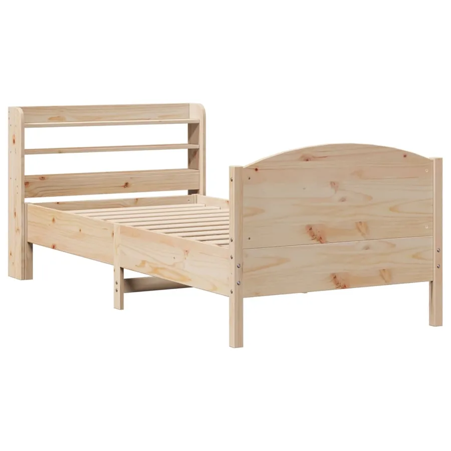 Cadre de lit sans matelas 100x200 cm bois massif de pin - 3