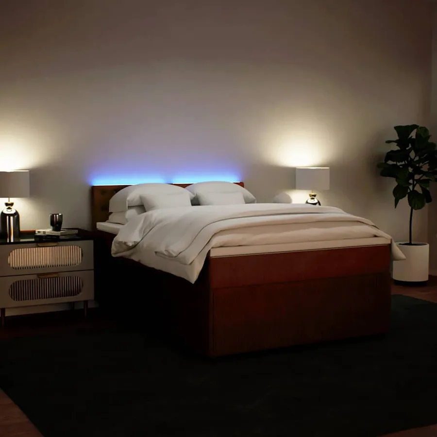 Sommier à lattes de lit avec matelas Rose 160x200 cm Velours - 5