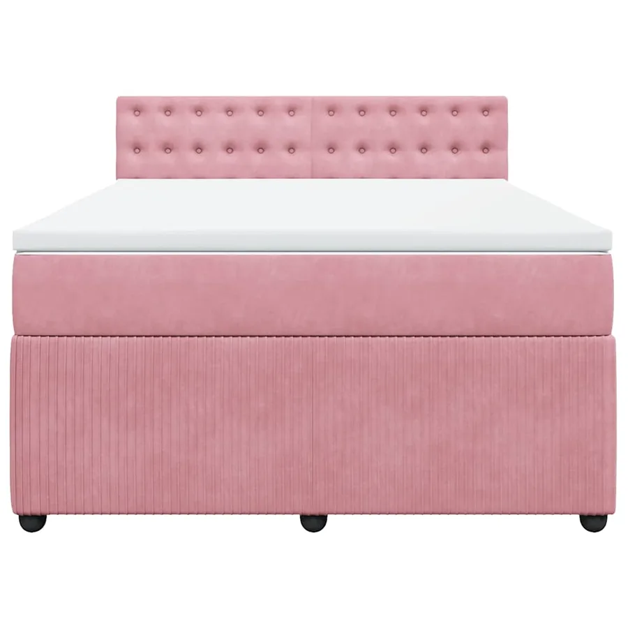 Sommier à lattes de lit avec matelas Rose 160x200 cm Velours - 6