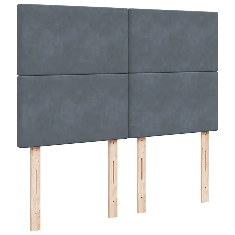 Sommier à lattes de lit et matelas Gris foncé 160x200cm Velours - 9