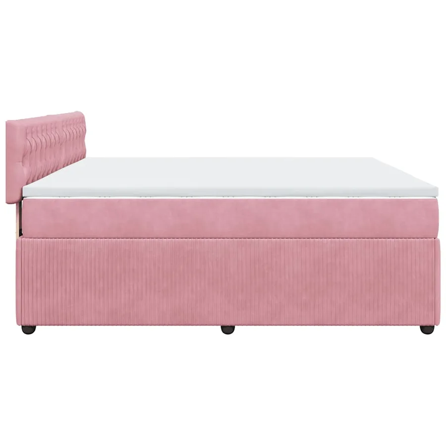 Sommier à lattes de lit avec matelas Rose 180x200 cm Velours - 7