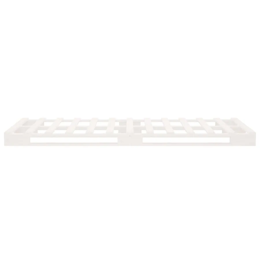 Cadre de lit sans matelas blanc 90x200 cm bois de pin massif - 8