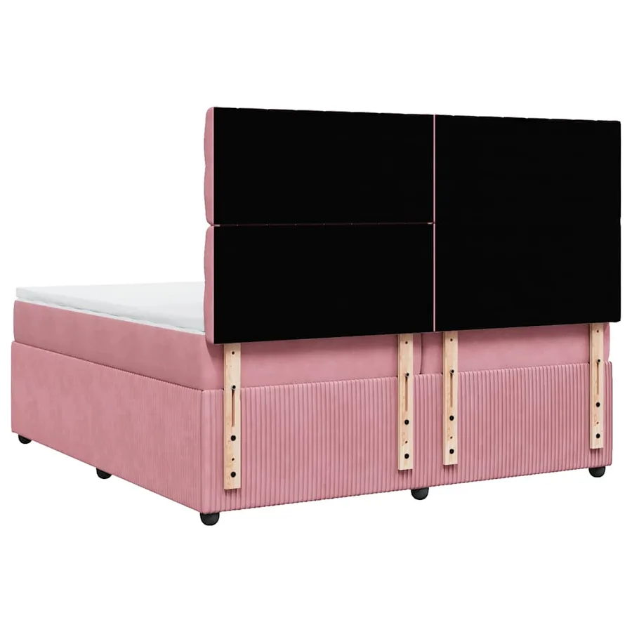 Sommier à lattes de lit avec matelas Rose 200x200 cm Velours - 6
