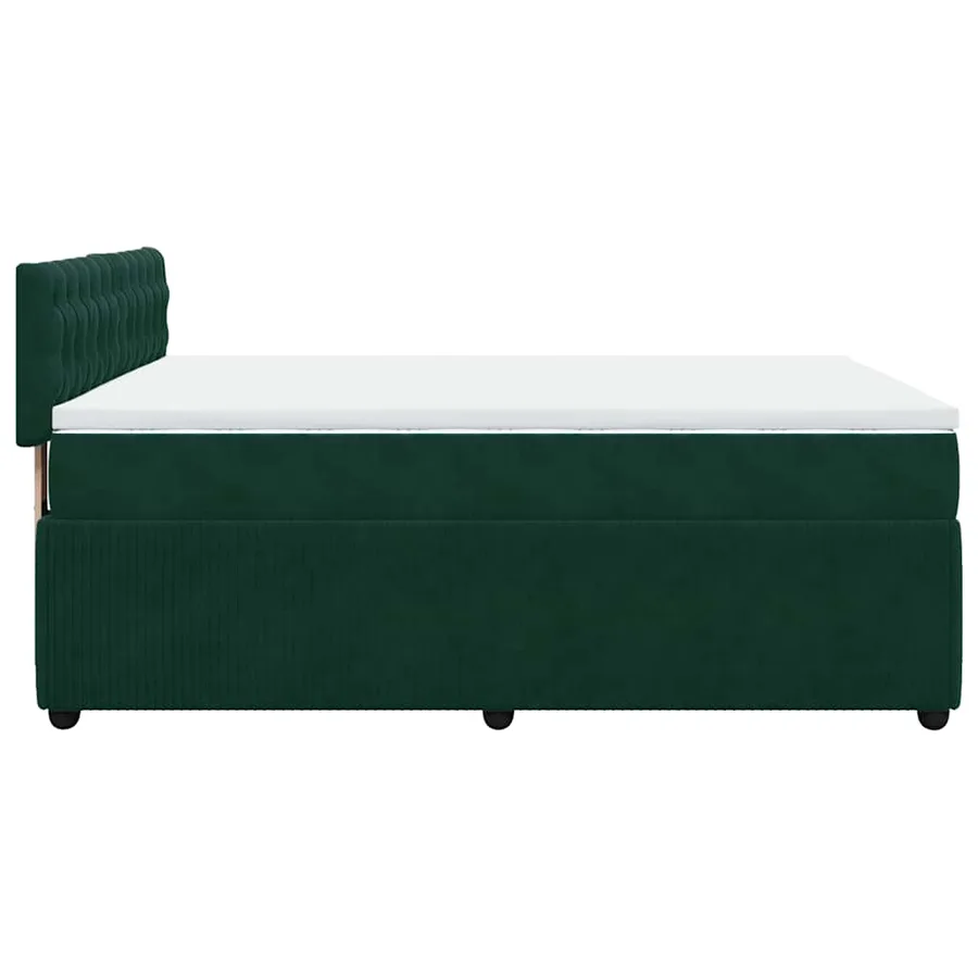 Sommier à lattes de lit et matelas Vert foncé 140x200cm Velours - 9