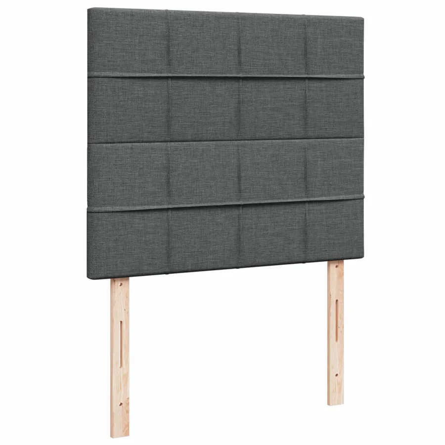 Sommier à lattes de lit avec matelas Gris foncé 120x200cm Tissu - 7