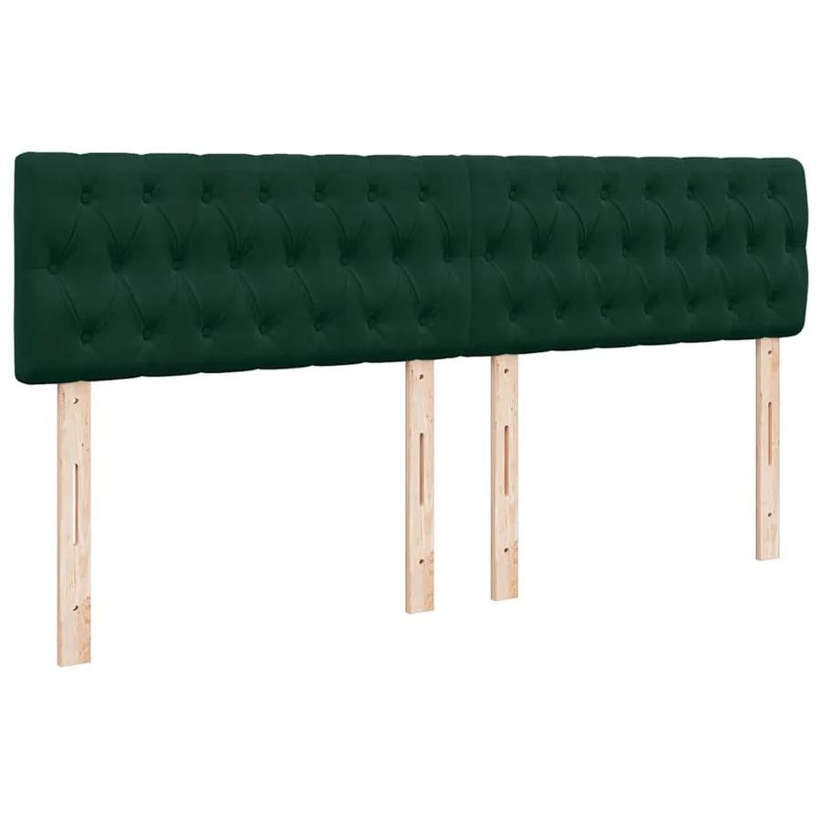 Sommier à lattes de lit et matelas Vert foncé 180x200cm Velours - 9
