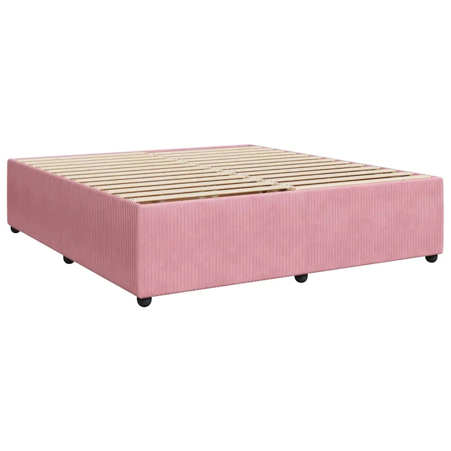 Sommier à lattes de lit avec matelas Rose 200x200 cm Velours - 10