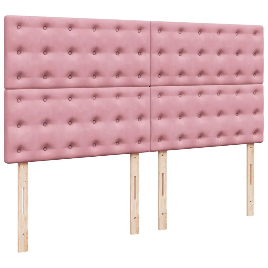 Sommier à lattes de lit avec matelas Rose 200x200 cm Velours - 9