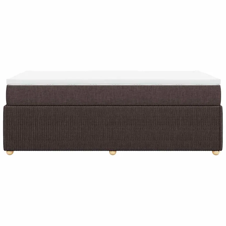 Sommier à lattes de lit avec matelas Marron foncé 90x190 cm - 5