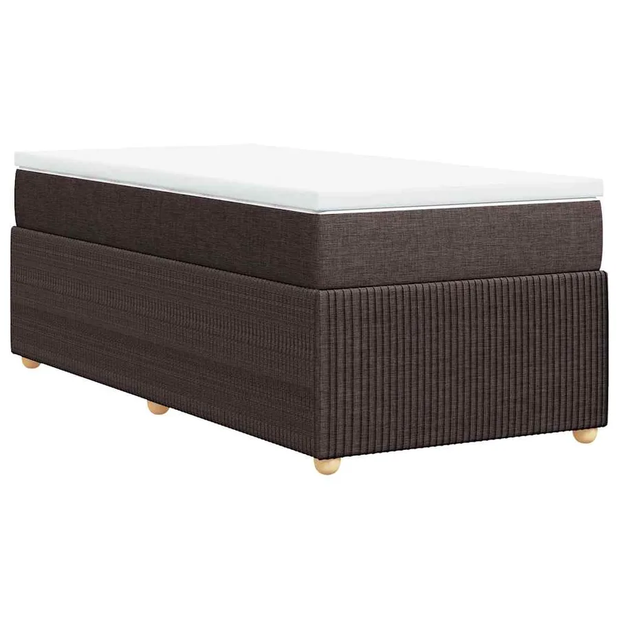 Sommier à lattes de lit avec matelas Marron foncé 90x190 cm - 6
