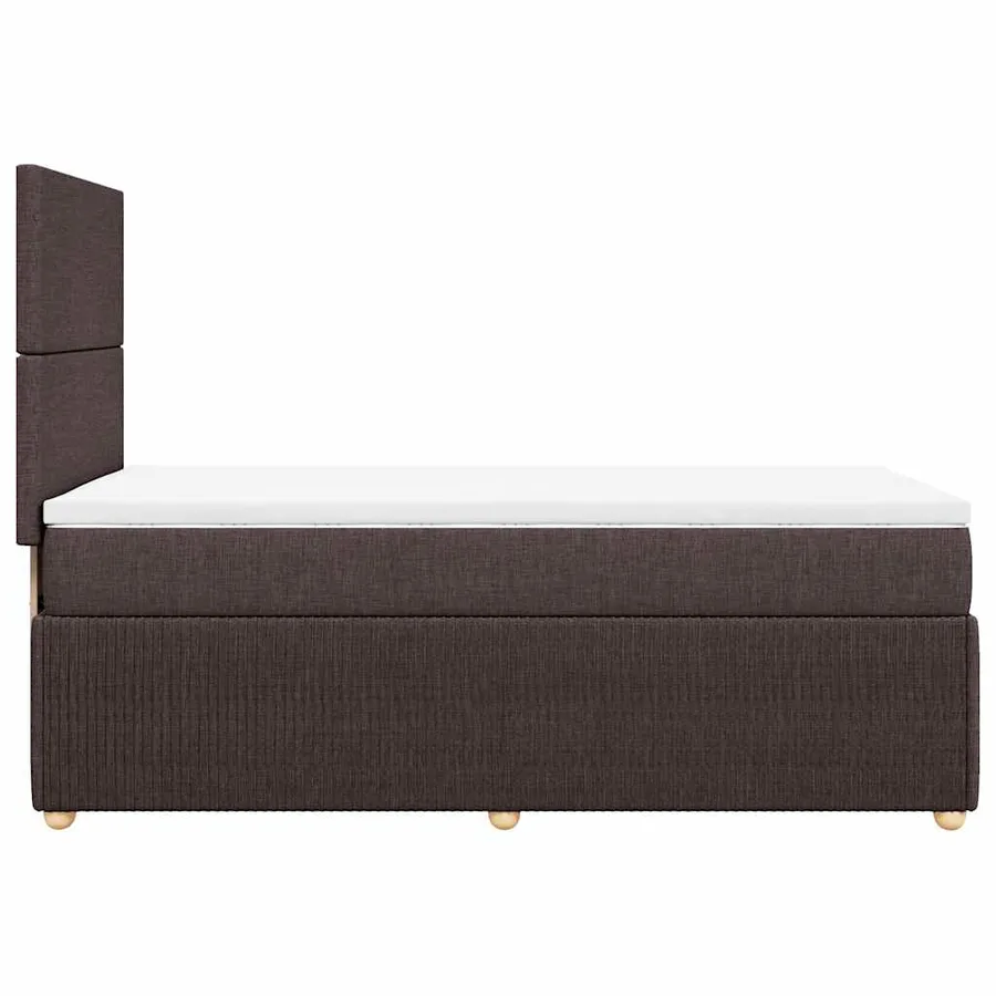 Sommier à lattes de lit avec matelas Marron foncé 90x190 cm - 5