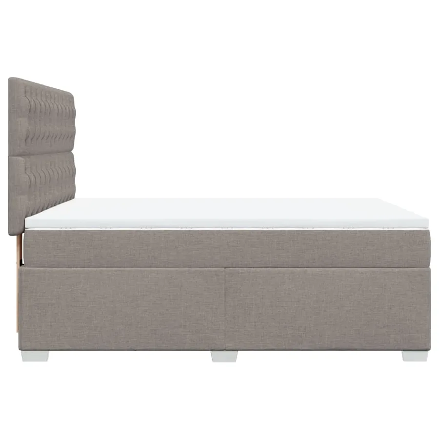 Sommier à lattes de lit avec matelas Taupe 140x200 cm Tissu - 9