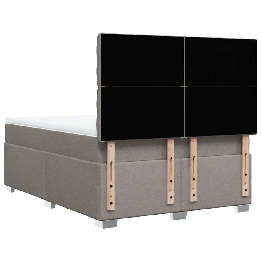 Sommier à lattes de lit avec matelas Taupe 140x200 cm Tissu - 12