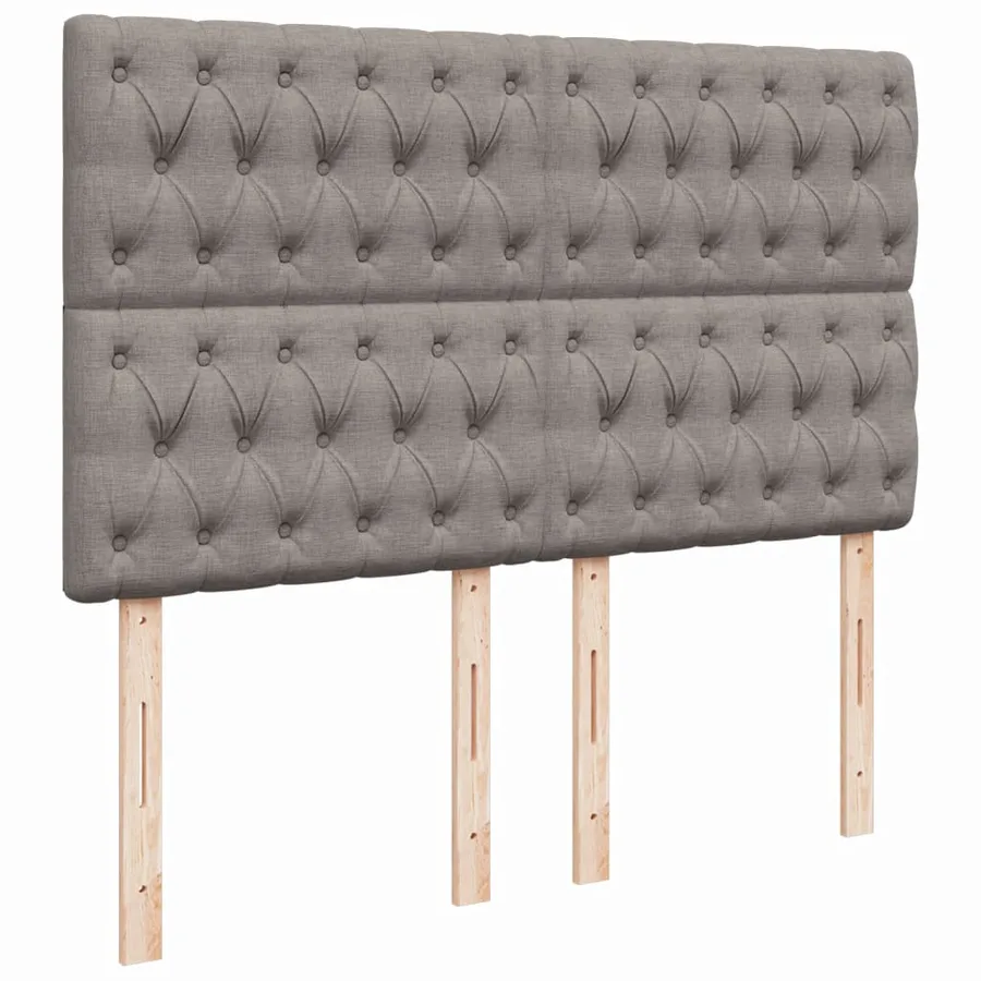 Sommier à lattes de lit avec matelas Taupe 140x200 cm Tissu - 7