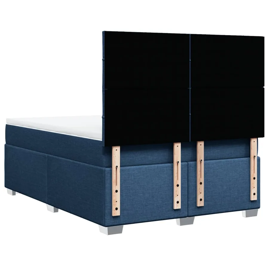 Sommier à lattes de lit avec matelas Bleu 140x200 cm Tissu - 10
