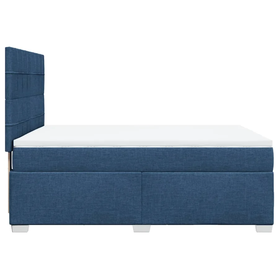 Sommier à lattes de lit avec matelas Bleu 140x200 cm Tissu - 9