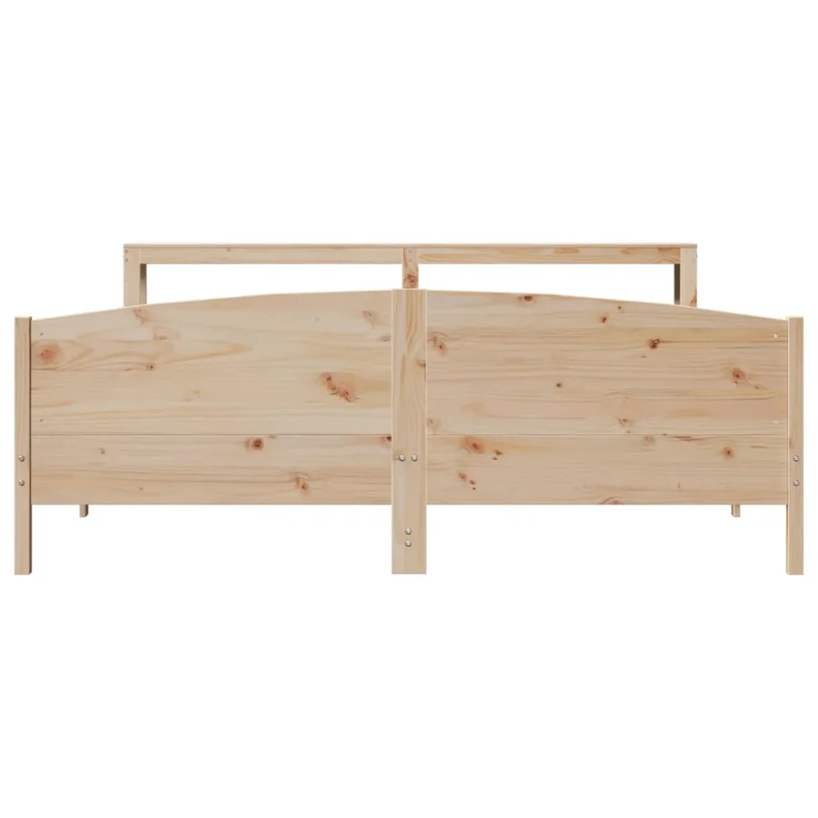 Cadre de lit sans matelas 200x200 cm bois massif de pin - 4