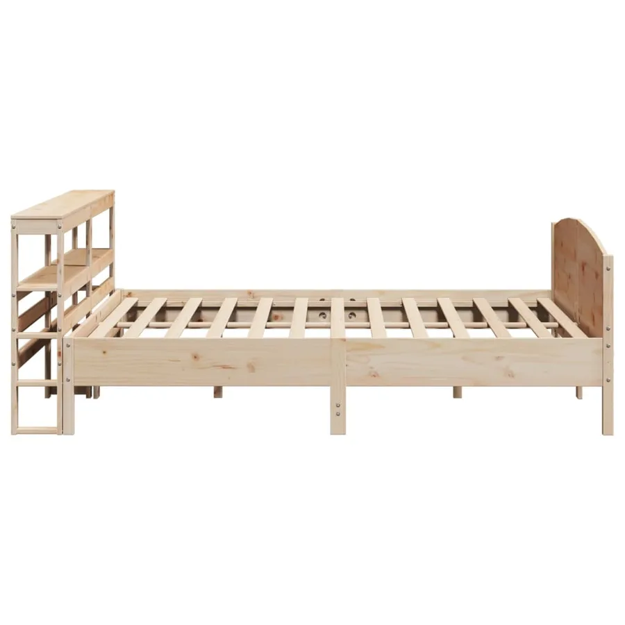 Cadre de lit sans matelas 200x200 cm bois massif de pin - 5