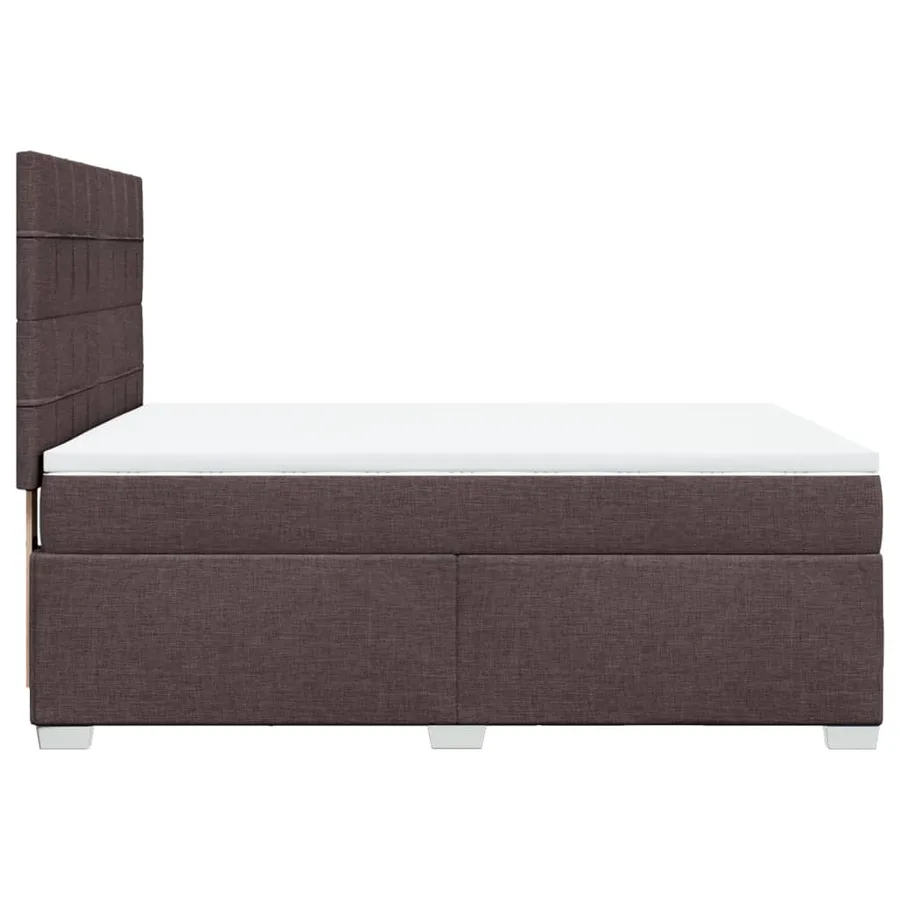 Sommier à lattes de lit avec matelas Marron foncé 140x190 cm - 9
