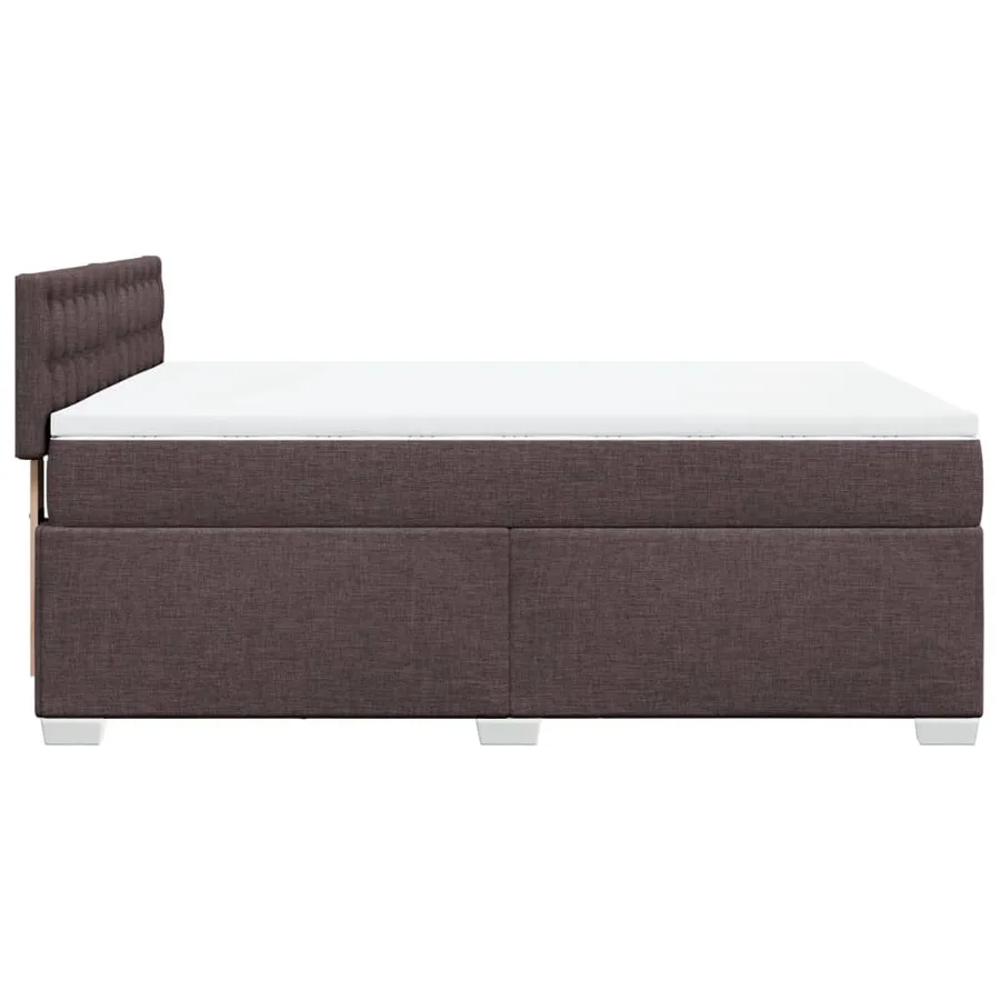 Sommier à lattes de lit avec matelas Marron foncé 140x200 cm - 9