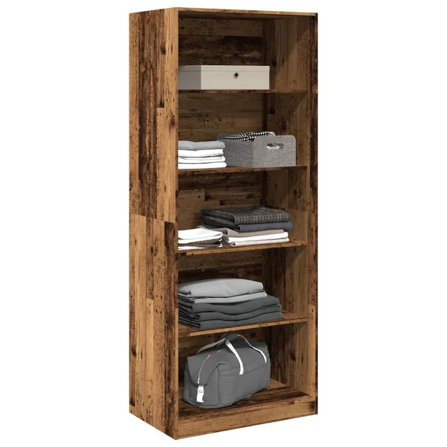 Garde-robe vieux bois 80x50x200 cm bois d'ingénierie - 3
