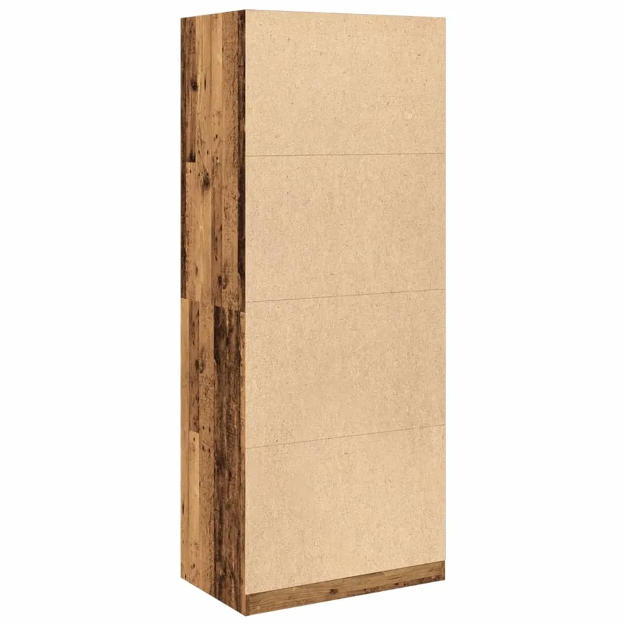Garde-robe vieux bois 80x50x200 cm bois d'ingénierie - 6