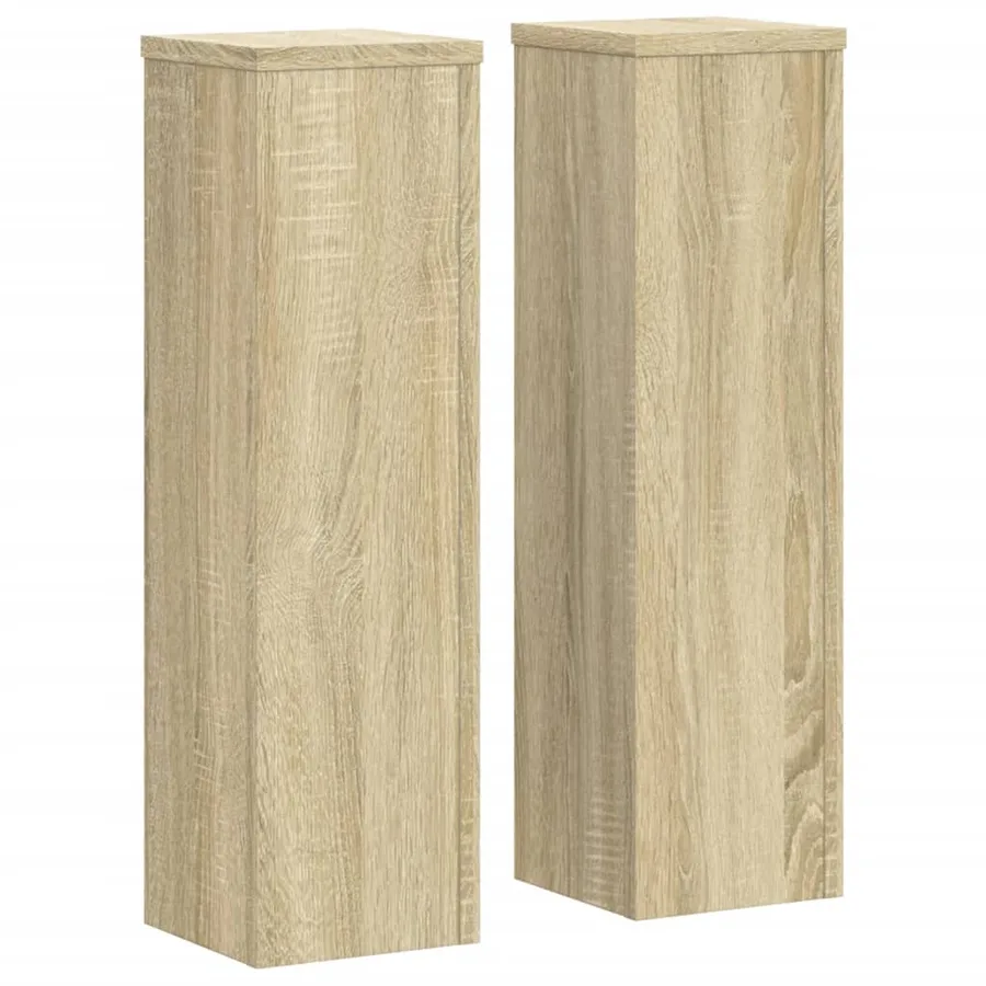 Supports pour plantes 2 pcs chêne sonoma bois d'ingénierie - 2