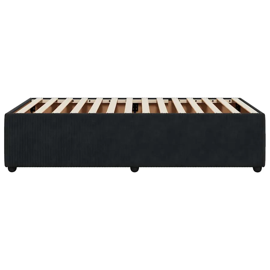 Cadre de lit sans matelas noir 100x200 cm velours - 5
