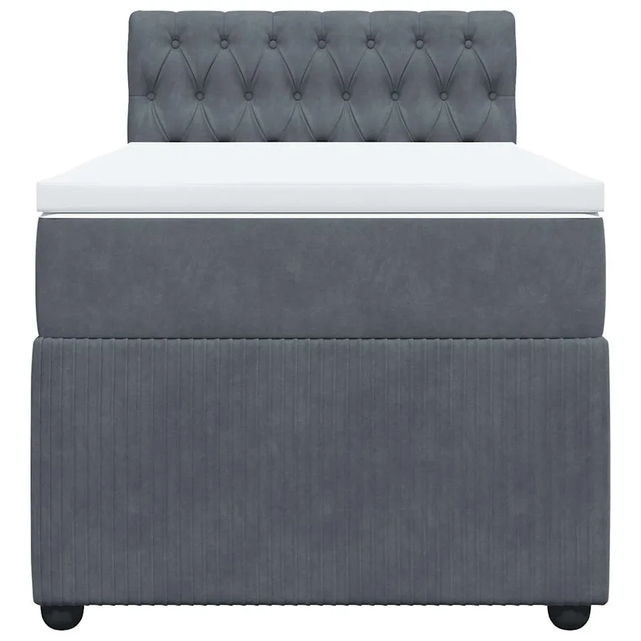 Sommier à lattes de lit avec matelas Gris foncé 100x200 cm - 4
