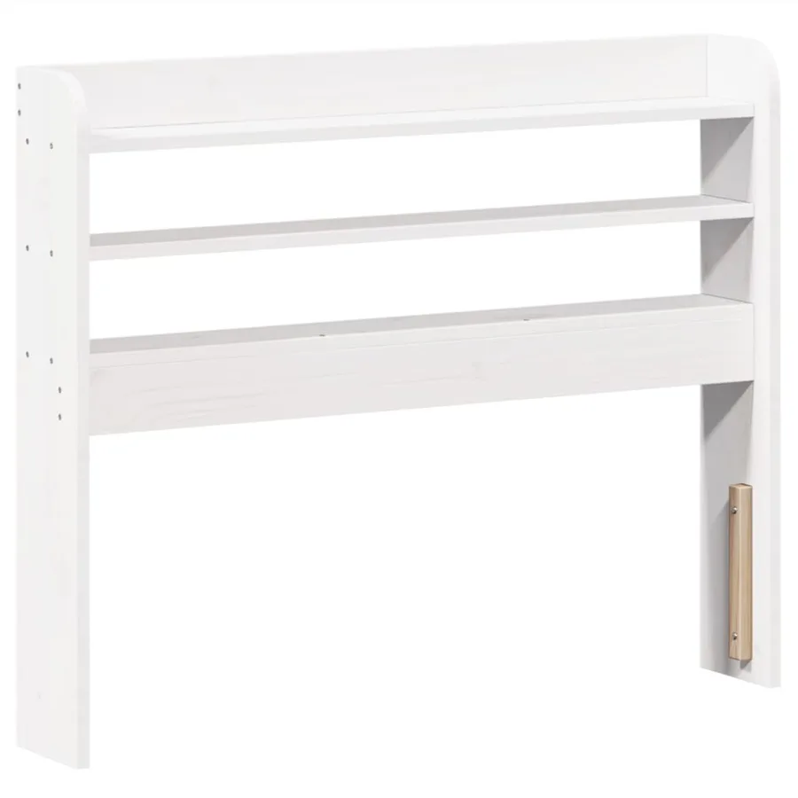 Cadre de lit sans matelas blanc 100x200 cm bois de pin massif - 8