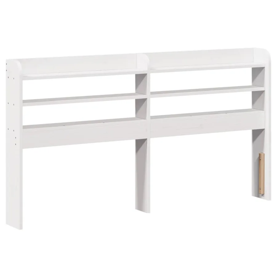 Cadre de lit sans matelas blanc 160x200 cm bois de pin massif - 8