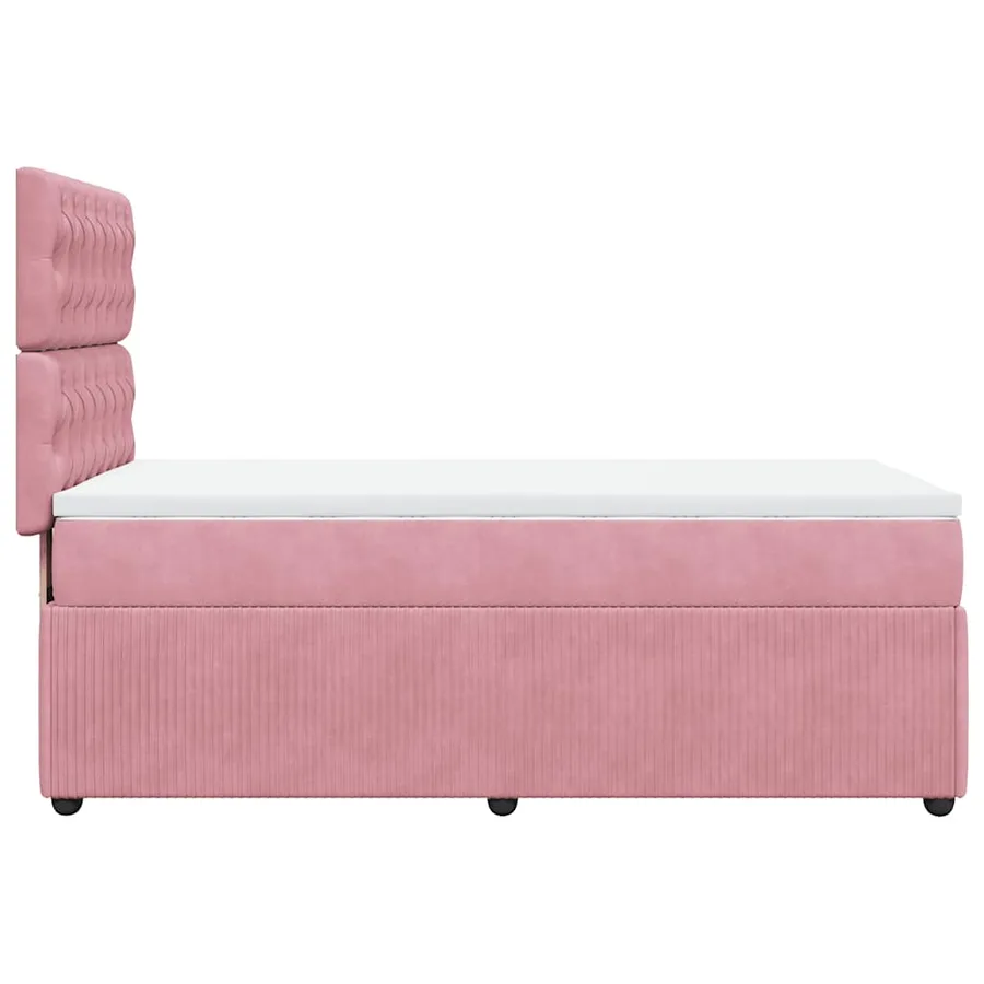 Sommier à lattes de lit avec matelas Rose 100x200 cm Velours - 7