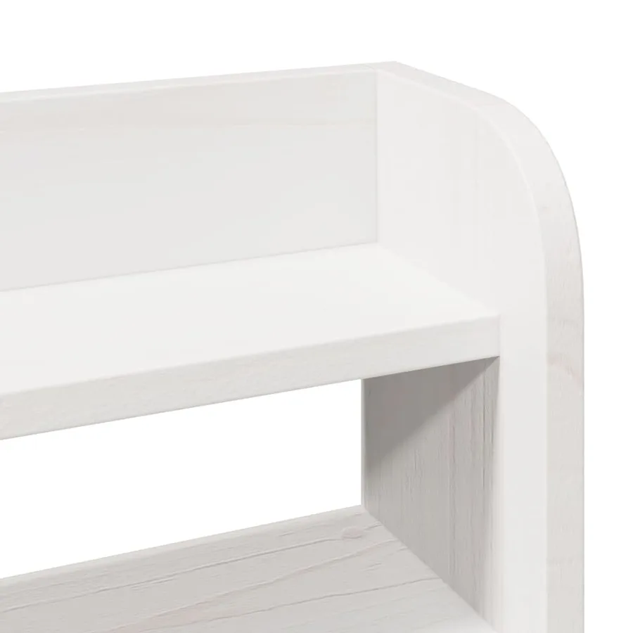 Cadre de lit sans matelas blanc 160x200 cm bois de pin massif - 10