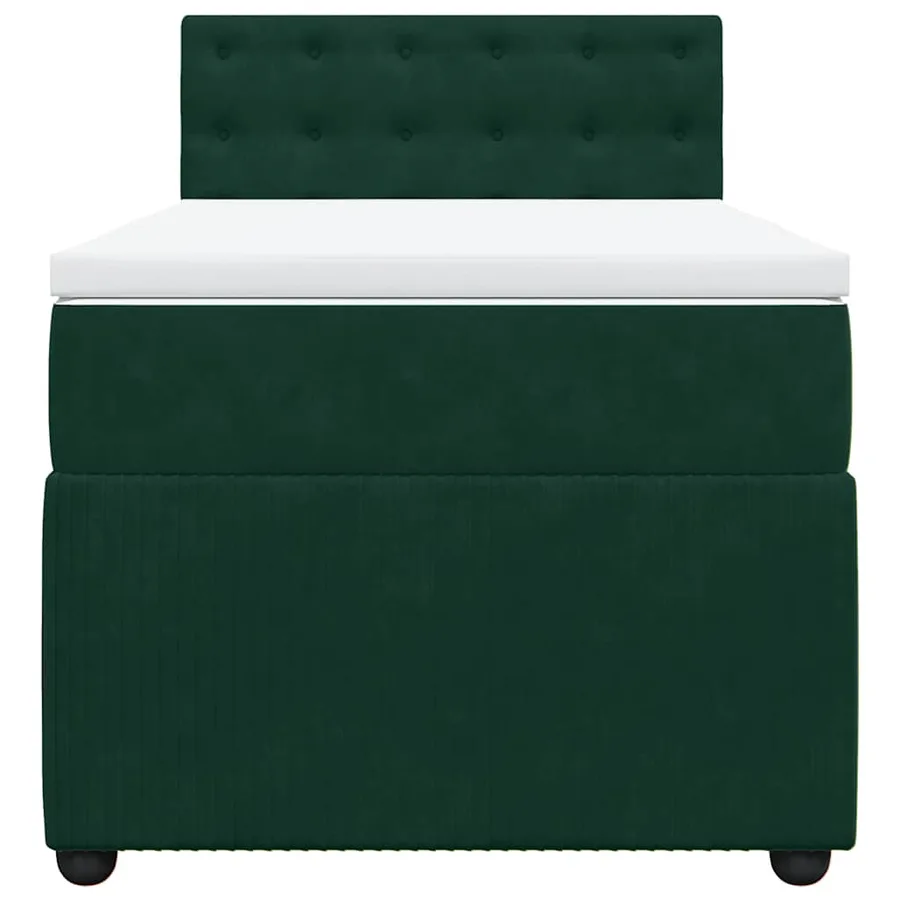 Sommier à lattes de lit avec matelas Vert foncé 100x200 cm - 6