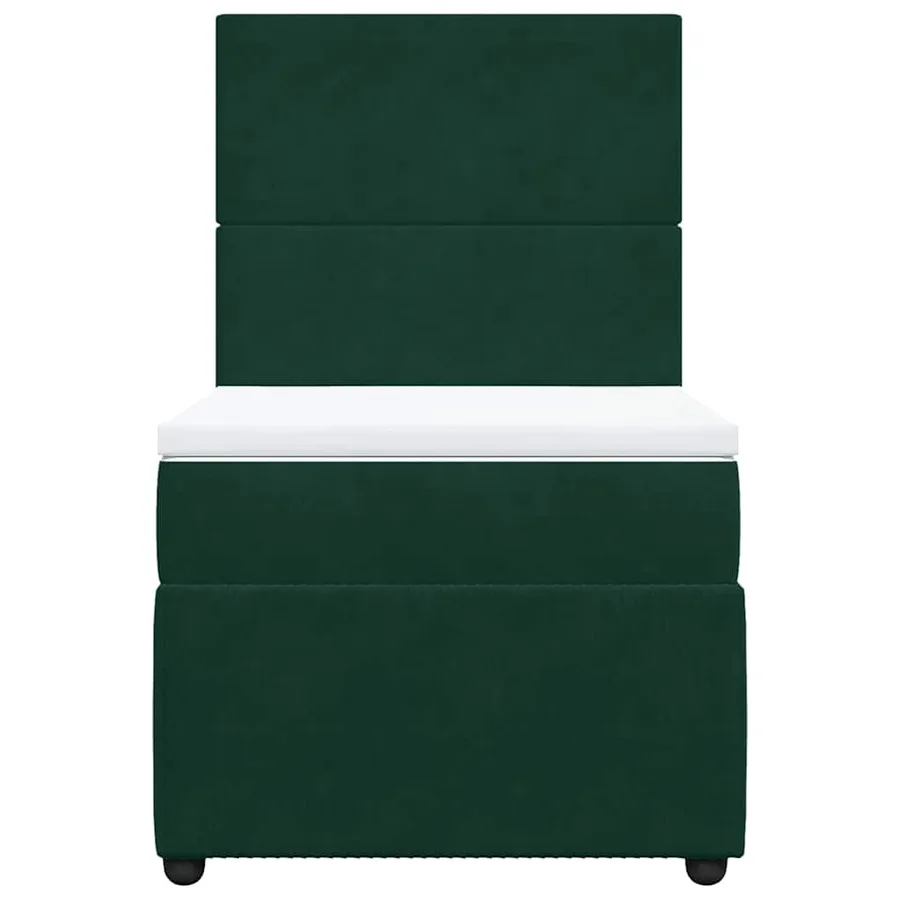 Sommier à lattes de lit avec matelas Vert foncé 100x200 cm - 6