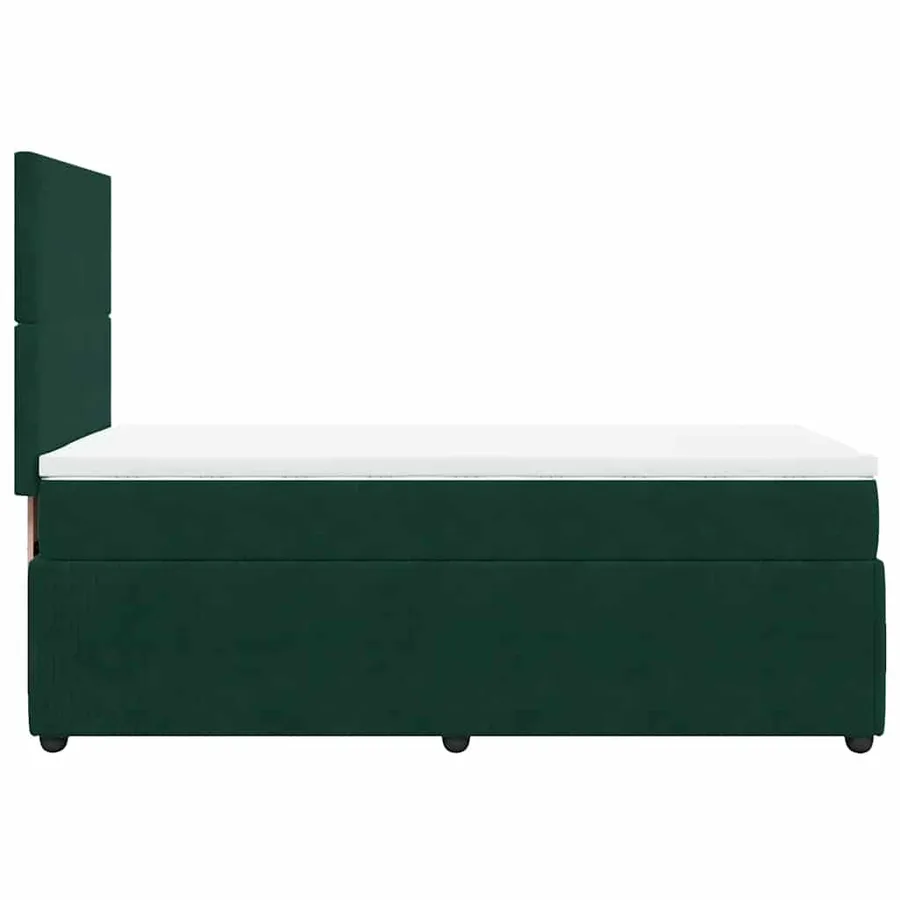 Sommier à lattes de lit avec matelas Vert foncé 100x200 cm - 7