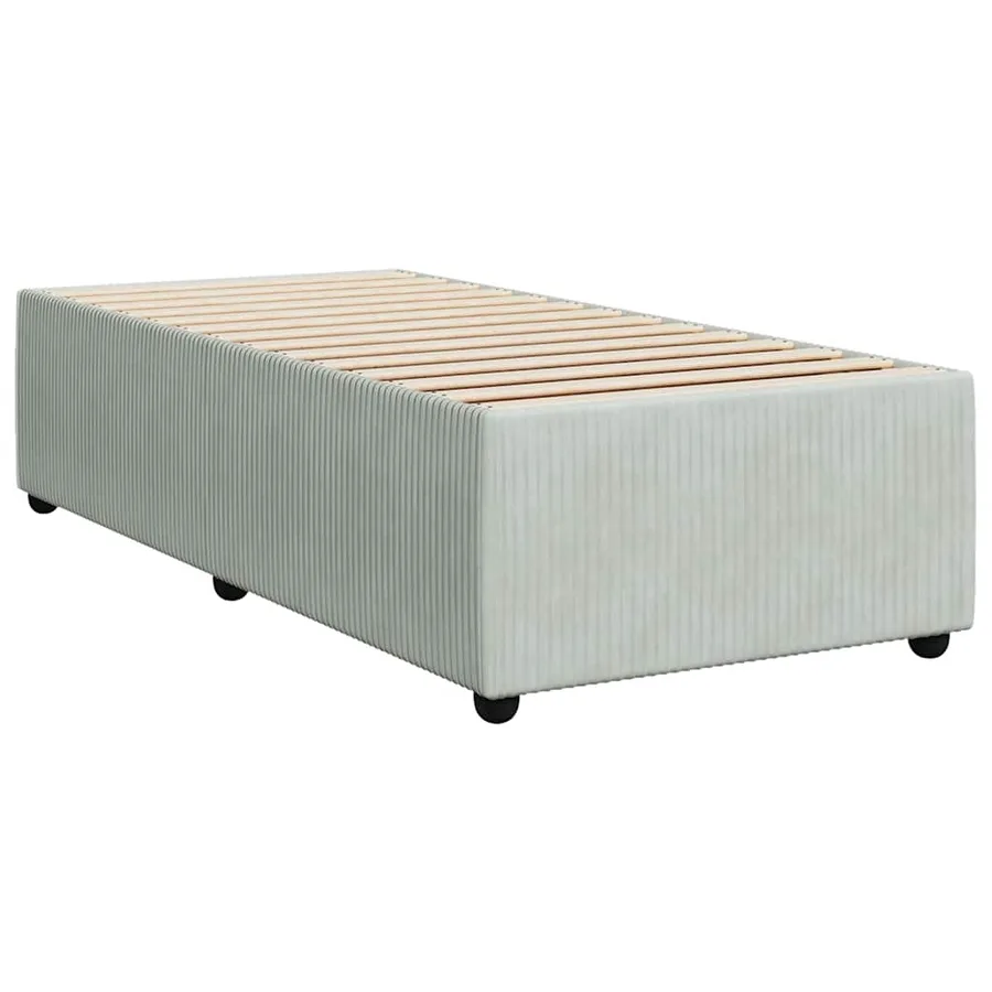 Sommier à lattes de lit et matelas Gris clair 100x200cm Velours - 6