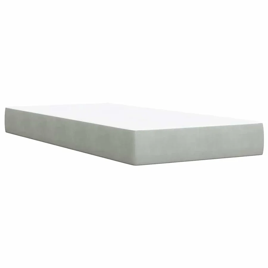 Sommier à lattes de lit et matelas Gris clair 100x200cm Velours - 7