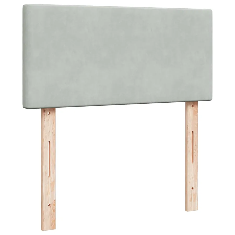 Sommier à lattes de lit et matelas Gris clair 100x200cm Velours - 12