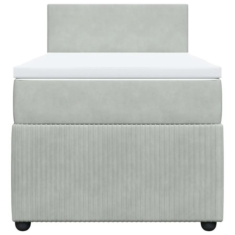 Sommier à lattes de lit et matelas Gris clair 100x200cm Velours - 6