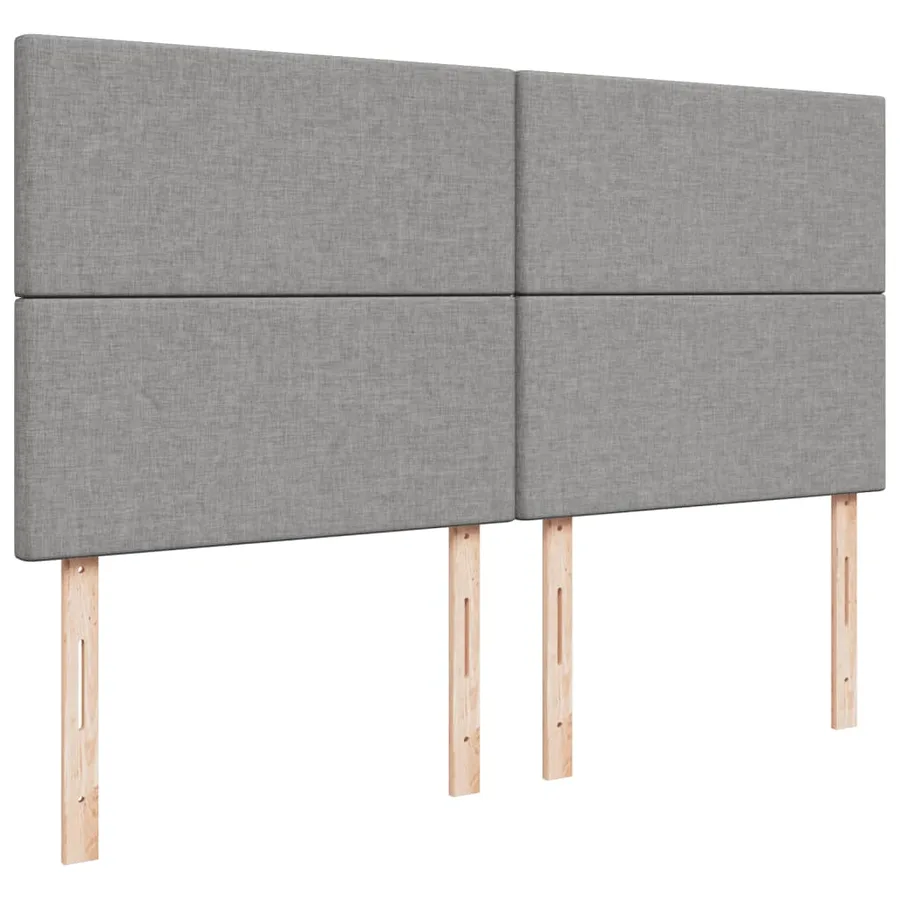 Sommier à lattes de lit avec matelas Gris clair 180x200cm Tissu - 7