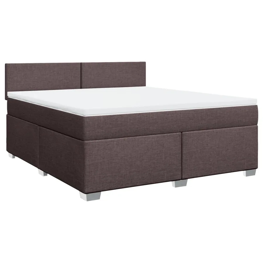 Sommier à lattes de lit avec matelas Marron foncé 180x200 cm - 3