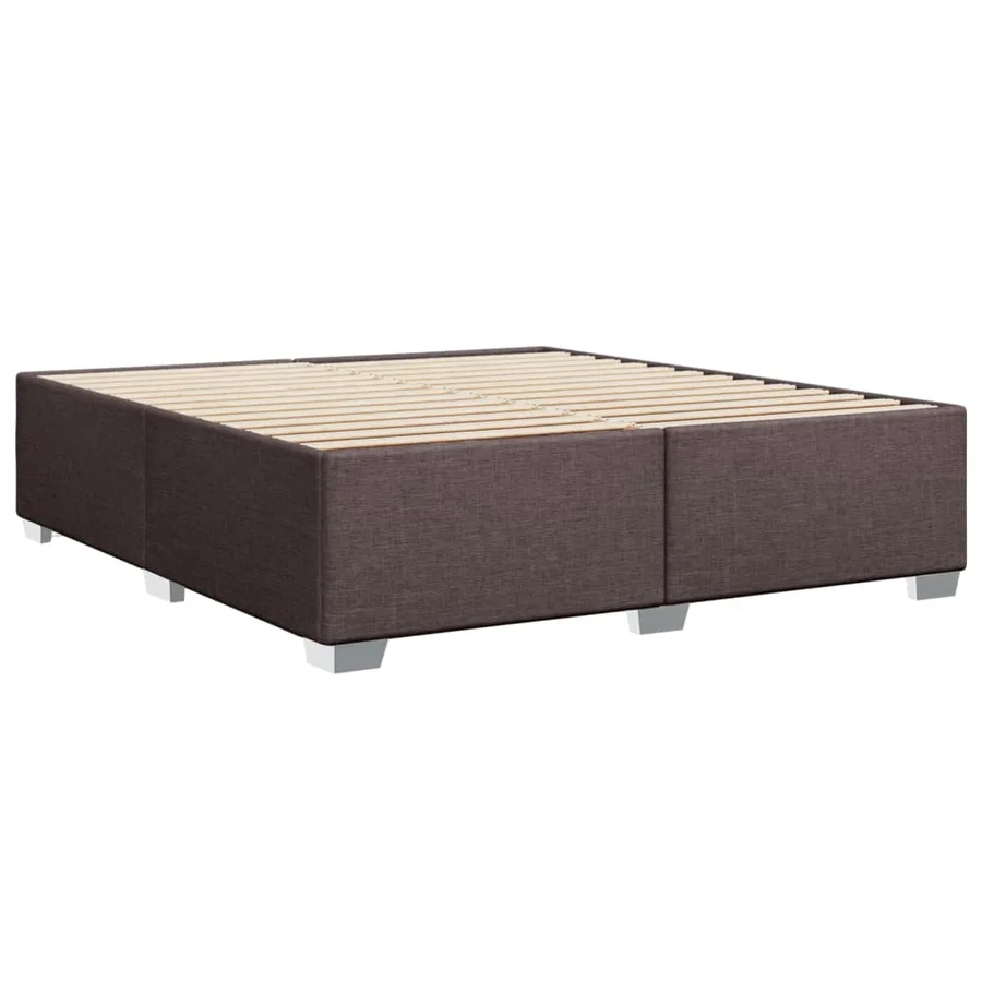 Sommier à lattes de lit avec matelas Marron foncé 180x200 cm - 8