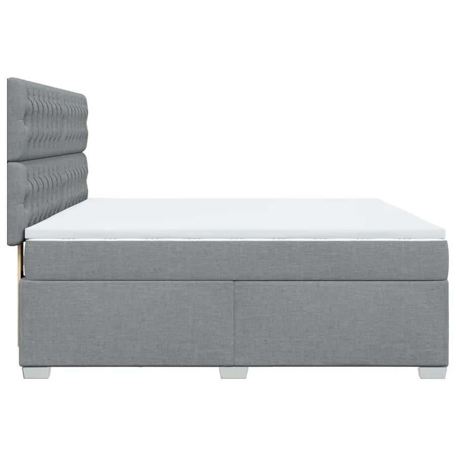 Sommier à lattes de lit avec matelas Gris clair 180x200cm Tissu - 9