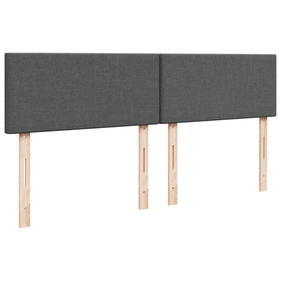 Sommier à lattes de lit avec matelas Gris foncé 180x200cm Tissu - 7